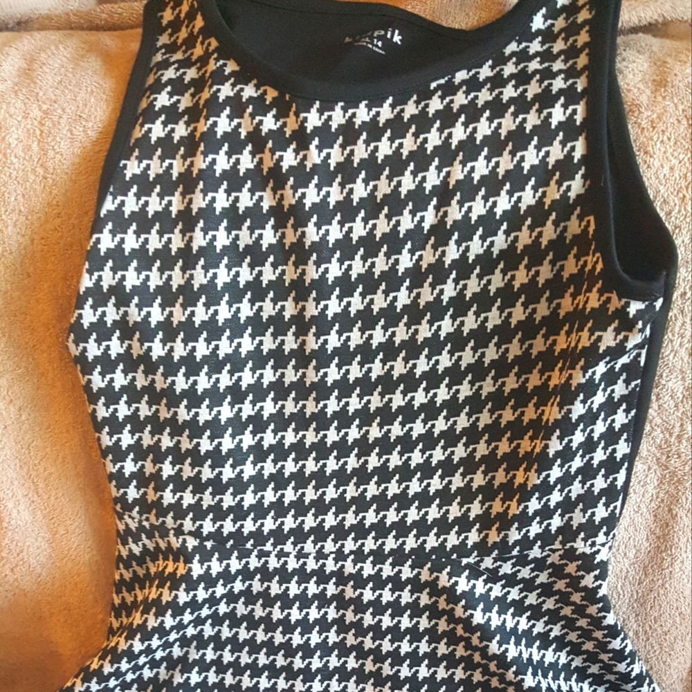 Black/white houndstooth girls dress, kidpik